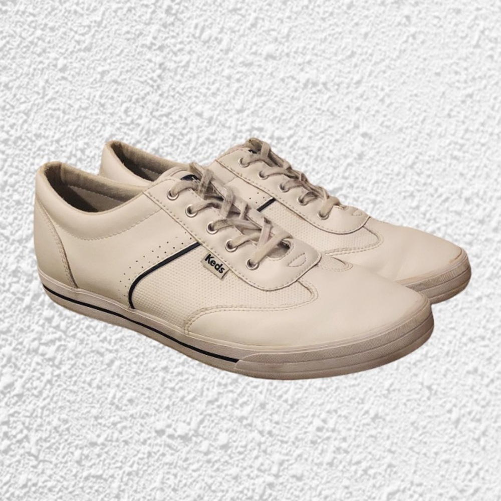 Keds White Leather Retro Sneakers Size 11